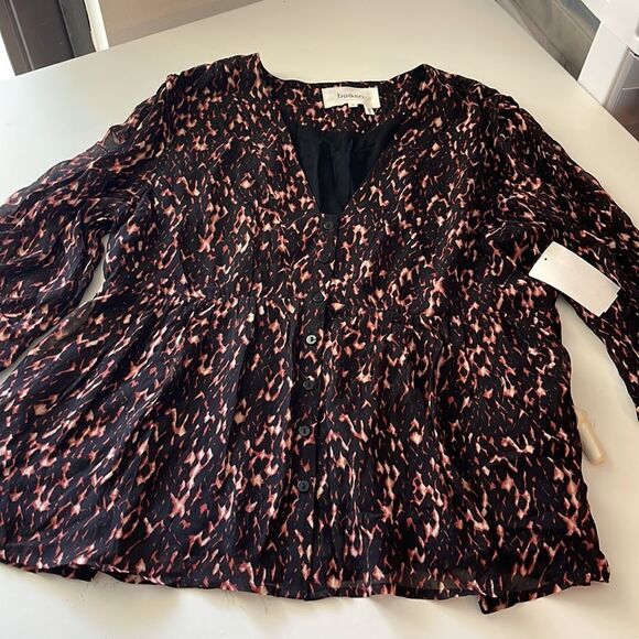 NWT BA&SH Puzy Peplum Top In Noir - size M - Picture 8 of 11